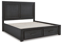 Load image into Gallery viewer, Foyland Queen Panel Storage Bed with Mirrored Dresser, Chest and Nightstand
