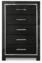 Load image into Gallery viewer, Kaydell King Upholstered Panel Bed with Mirrored Dresser, Chest and Nightstand
