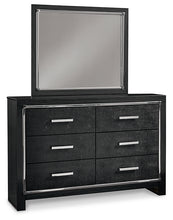 Load image into Gallery viewer, Kaydell King Upholstered Panel Platform Bed with Mirrored Dresser, Chest and Nightstand
