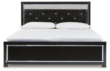 Load image into Gallery viewer, Kaydell King Upholstered Panel Platform Bed with Mirrored Dresser, Chest and Nightstand
