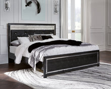 Load image into Gallery viewer, Kaydell King Upholstered Panel Platform Bed with Mirrored Dresser, Chest and Nightstand
