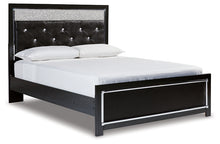 Load image into Gallery viewer, Kaydell Queen Upholstered Panel Bed with Mirrored Dresser and 2 Nightstands
