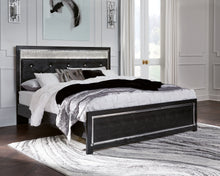 Load image into Gallery viewer, Kaydell King Upholstered Panel Platform Bed with Dresser
