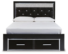 Load image into Gallery viewer, Kaydell Queen Upholstered Panel Storage Platform Bed with Mirrored Dresser, Chest and Nightstand

