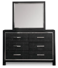 Load image into Gallery viewer, Kaydell King Upholstered Panel Storage Platform Bed with Mirrored Dresser and Chest
