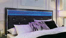 Load image into Gallery viewer, Kaydell King Upholstered Panel Storage Platform Bed with Mirrored Dresser and Chest
