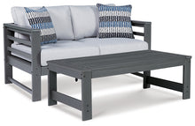 Load image into Gallery viewer, Ashley Express - Amora Outdoor Loveseat with Coffee Table
