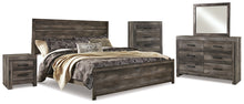 Load image into Gallery viewer, Wynnlow King Panel Bed with Mirrored Dresser, Chest and Nightstand
