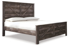 Load image into Gallery viewer, Wynnlow King Crossbuck Panel Bed with Mirrored Dresser, Chest and Nightstand
