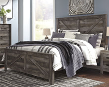Load image into Gallery viewer, Wynnlow King Crossbuck Panel Bed with Mirrored Dresser, Chest and Nightstand
