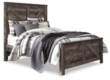 Load image into Gallery viewer, Wynnlow Queen Crossbuck Panel Bed with Mirrored Dresser, Chest and 2 Nightstands

