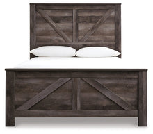 Load image into Gallery viewer, Wynnlow Queen Crossbuck Panel Bed with Mirrored Dresser, Chest and 2 Nightstands
