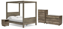 Load image into Gallery viewer, Ashley Express - Shallifer Queen Canopy Bed with Dresser, Chest and Nightstand
