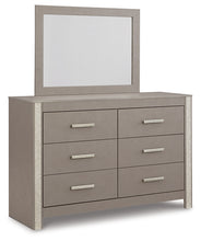 Load image into Gallery viewer, Surancha Full Panel Bed with Mirrored Dresser, Chest and 2 Nightstands
