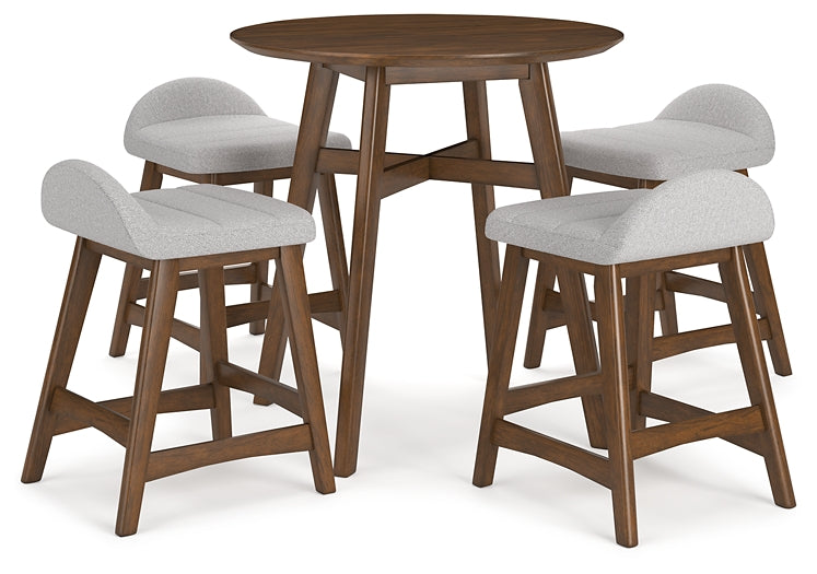 Ashley Express - Lyncott Counter Height Dining Table and 4 Barstools