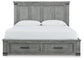 Russelyn King Storage Bed with Mirrored Dresser