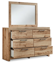 Load image into Gallery viewer, Hyanna Full Panel Headboard with Mirrored Dresser
